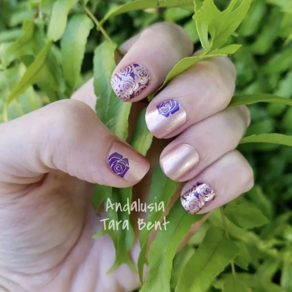 *Retired* Color Street: Andalusia | Rose Gold Pink Purple Floral Romantic Spring - Picture 7 of 8